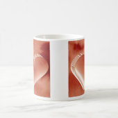 Rood hart voor romantische koppels 3D Waterverf Mo Koffiemok (Center)