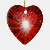 Rood hart voor sierdoeleinden keramisch ornament (Rechts)