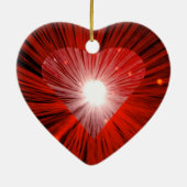 Rood hart voor sierdoeleinden keramisch ornament (Achterkant)