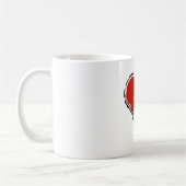Rood hart wacht op naam koffiemok (Links)
