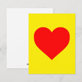 Rood Hart Warm Pop Art Feestdagenkaart (Voorkant / Achterkant)