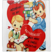 rood hart  wit schoengordijn douchegordijn (Voorkant)