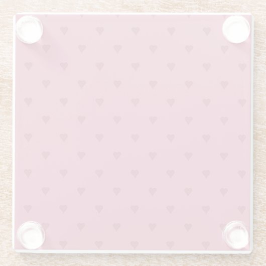 Rood hartenglas Onderzetter (Achterkant)