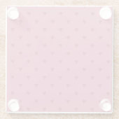 Rood hartenglas Onderzetter Glazen Onderzetter (Achterkant)