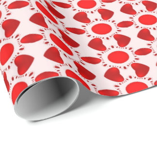 Rood hartenpapier voor Valentijnsdag Cadeaupapier