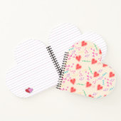 Rood hartenpatroon Spiraal Notitieboek (Binnen)