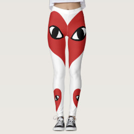 Rood hartgezicht - Hartogen Leggings
