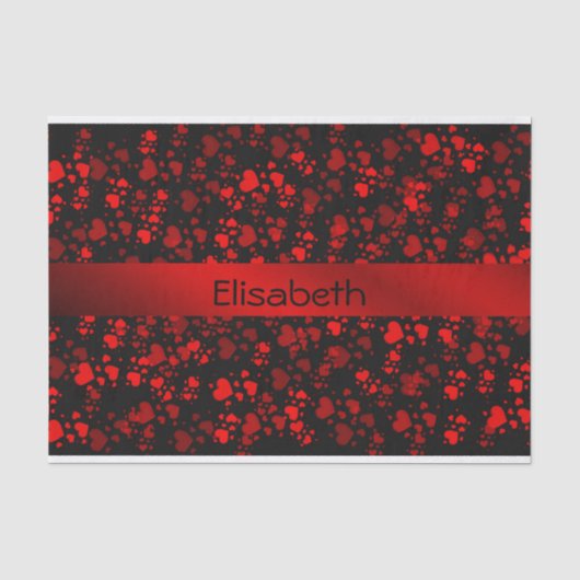 rood hartjes tissuepapier (Voorkant)