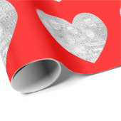 Rood hartkader met foto cadeaupapier (Rol Hoek)