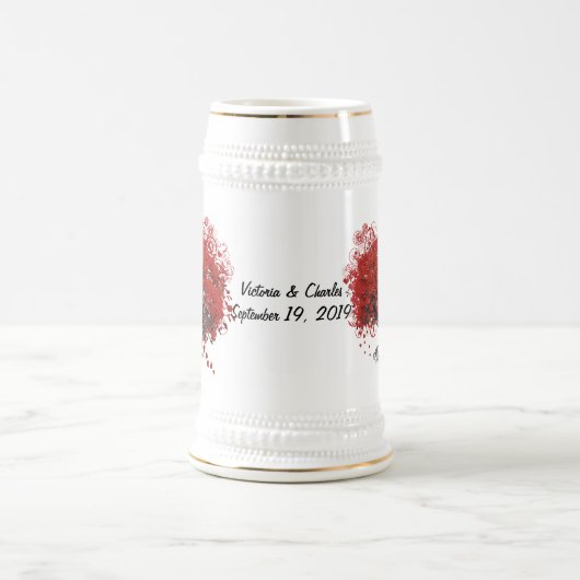 Rood hartleder bierpul (Center)