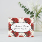 Rood hartleder briefkaart (Staand voorkant)