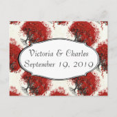 Rood hartleder briefkaart (Voorkant)