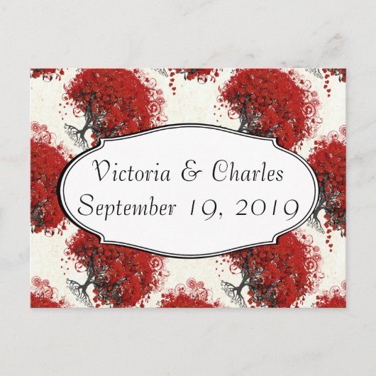 Rood hartleder briefkaart (Voorkant)