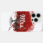 Rood hartleder Case-Mate iPhone case (Achterkant (horizontaal))