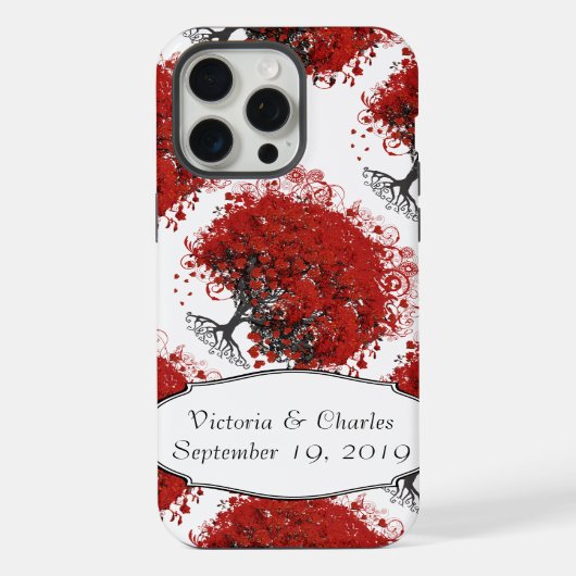 Rood hartleder iPhone hoesje (Achterkant)