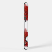 Rood hartleder iPhone hoesje (Rechterkant)