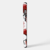 Rood hartleder iPhone hoesje (Linkerkant)