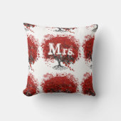 Rood hartleder kussen (Voorkant)