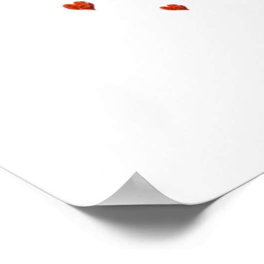 Rood hartleder poster (Hoek)