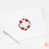 Rood hartleder ronde sticker (Envelop)