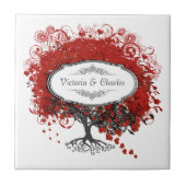 Rood hartleder tegeltje (Voorkant)