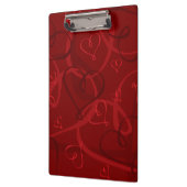 Rood hartpatroon klembord (Links)