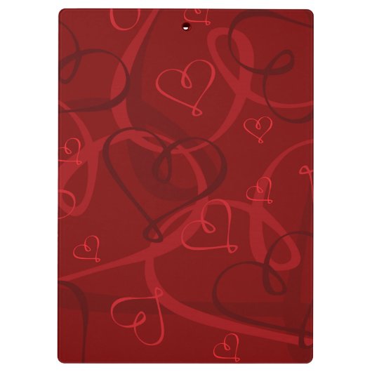 Rood hartpatroon klembord (Achterkant)
