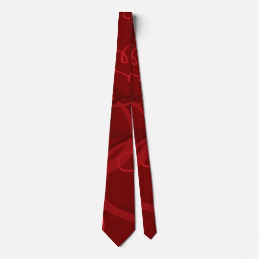 Rood hartpatroon stropdas (Voorkant)