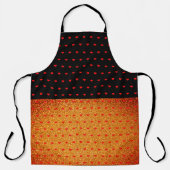 Rood Hartpatroon Zwart Glitterend Gouden Stijlvol Schort (Voorkant)