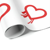 Rood hartslag Logo bloeding hart liefde Cadeaupapier (Rol Hoek)