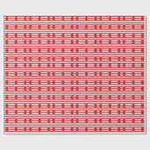 Rood hartstreep Valentijn Gift Wrap Cadeaupapier (Vlak)