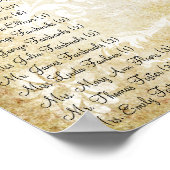 Rood hartverscheurend gordel met Damask Wedding Se Poster