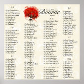 Rood hartverscheurend gordel met Damask Wedding Se Poster (Voorkant)