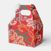 Rood Hawaiiaans Japans Kimono:  Bloemen Bedankdoosjes (Achterkant)