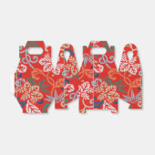 Rood Hawaiiaans Japans Kimono:  Bloemen Bedankdoosjes (Uitgevouwen)