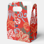 Rood Hawaiiaans Japans Kimono:  Bloemen Bedankdoosjes (Geopend)