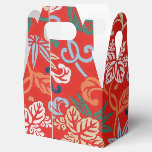 Rood Hawaiiaans Japans Kimono:  Bloemen Bedankdoosjes (Geopend)