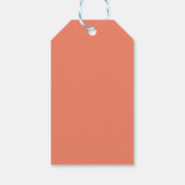 Rood Hawaiiaans Japans Kimono:  Bloemen Cadeaulabel (Achterkant)