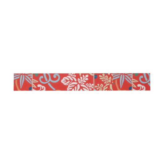 Rood Hawaiiaans Japans Kimono: Bloemen Uitnodigingen Wikkel (Vlak)