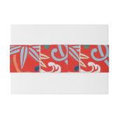 Rood Hawaiiaans Japans Kimono: Bloemen Uitnodigingen Wikkel (Achterkant Voorbeeld)