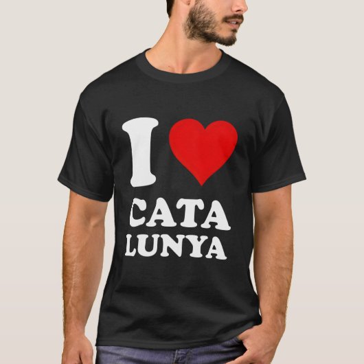 Rood He Ik Hou Van Catalunya T-shirt (Voorkant)