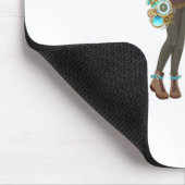 Rood-Headed Steampunk Dragon Girl Muismat (Hoek)