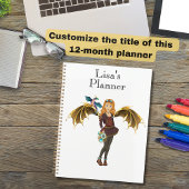 Rood-Headed Steampunk Dragon Girl Planner