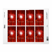 Rood Heart-label "Naam" Etiket (Full Sheet)