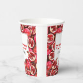 Rood Hebreeuws Shana Tova Joods Rosh Hashanah Papieren Bekers (Rechts)