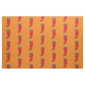 Rood Heet Pepper Diva Tekenpatroon Stof (Fat Quarter)