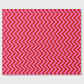 Rood Heet Roze Chevron Zigzag Doe-het-zelf Kleuren Cadeaupapier (Vlak)