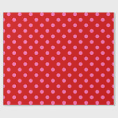 Rood Heet Roze Stippen DIY Kleuren Cadeaupapier (Vlak)