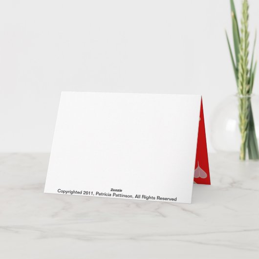 Rood heet Wenskaart Kaart (Achterkant)