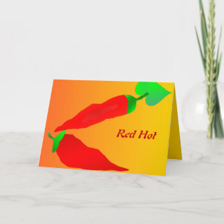 Rood heet Wenskaart Kaart
